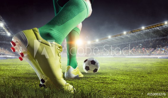 Picture of Soccer player in action Mixed media